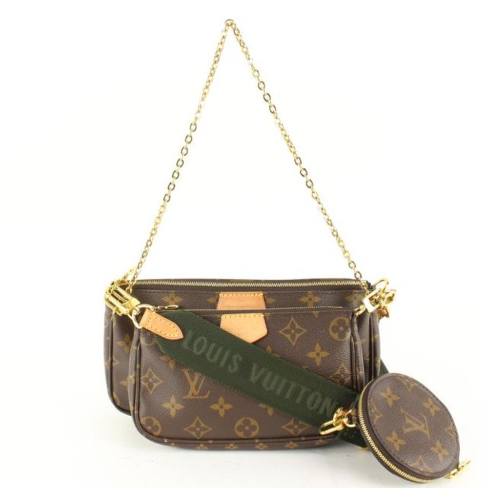 Louis Vuitton Khaki Monogram Multi Pochette Accessories 3 Way 62lz63s